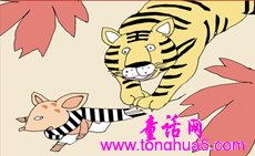8．斑马说：“我捡到一根挂在枫树林的长线，妈妈就给我织了条围巾。”哦，这就是小鹿原来的围巾呀！