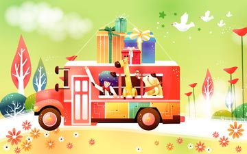 快活的大汽车
