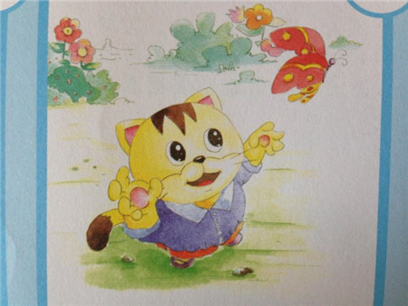 小花猫和蝴蝶