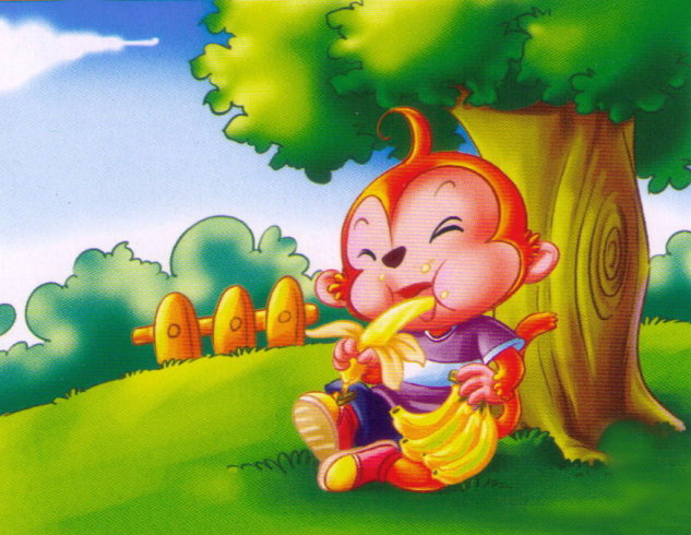 小猴子吃香蕉的故事