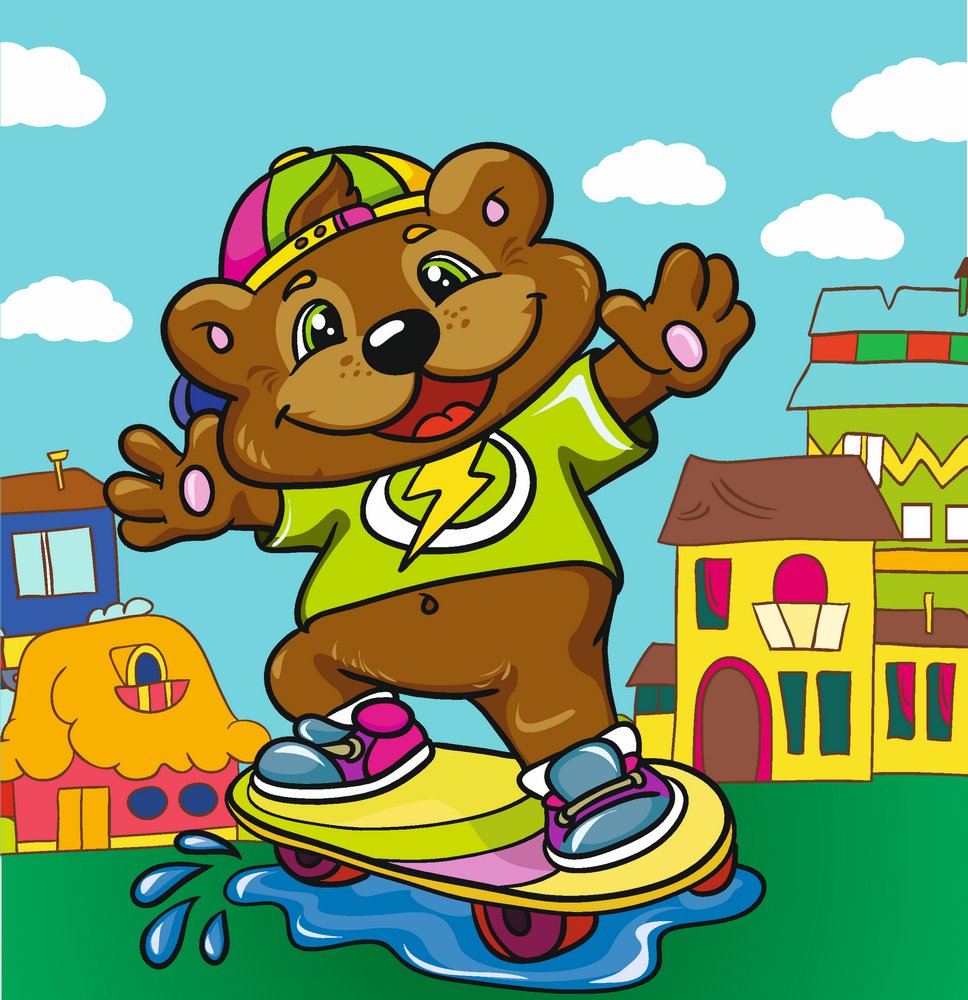 小熊的滑板车的故事1 小熊的滑板车的故事1